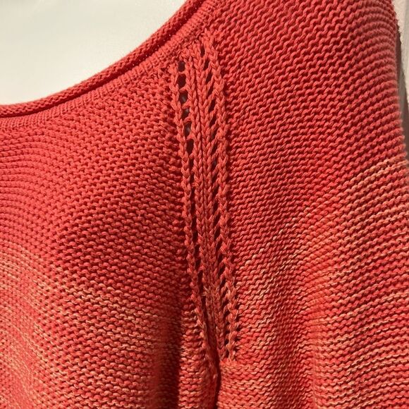 Natural Reflections Cotton Orange Toned Ombre‎ Long Sleeve  Sweater Size L - Picture 3 of 13